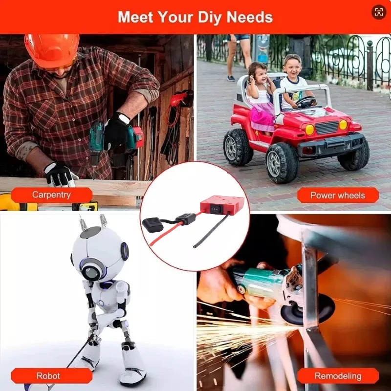 DIY-Batterieadapter für Power Wheels mit Schalter, 14 AWG, für OZITO 18V Li-Ion-Batterie zur Aufrüstung von Power Wheels – Detail 3