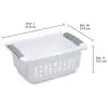Small Stacking Basket, Open Plastic Bin, Space Saving Organizers, White 2