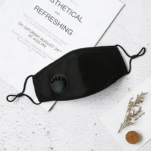 Face shield mask Cotton Face Mask with Breathing Valve Filter Reusable Washable Masks Fashion Mouth Face Mask Anti Dust Activated Carbon PM2.5