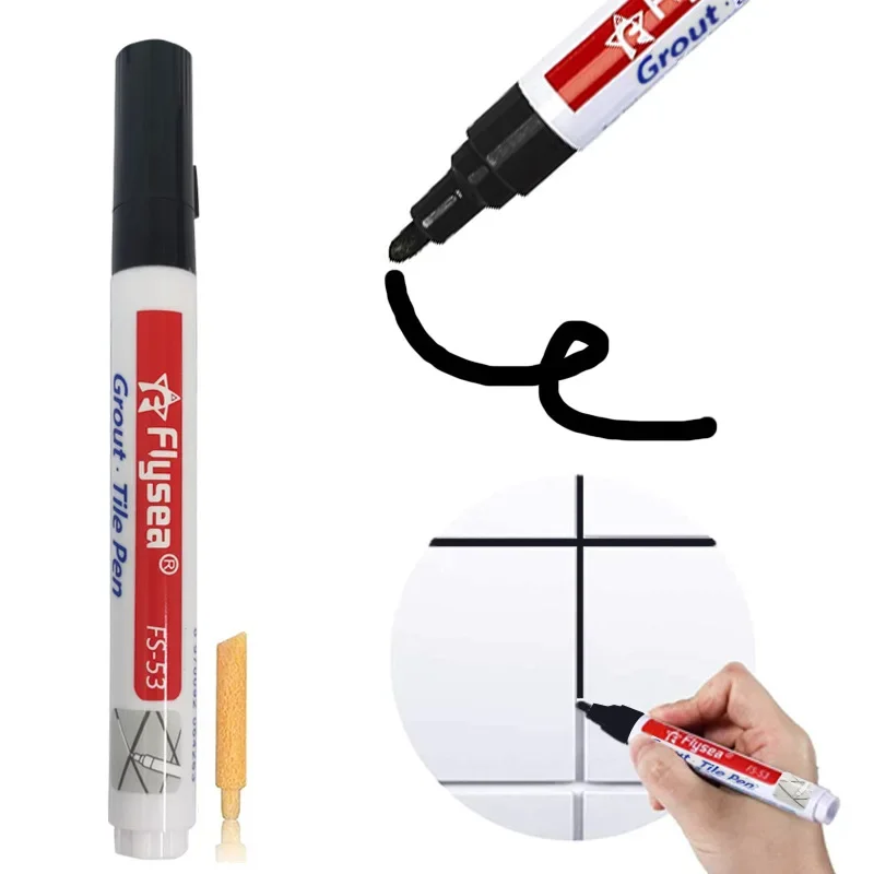 grout repair marker with replacement nib