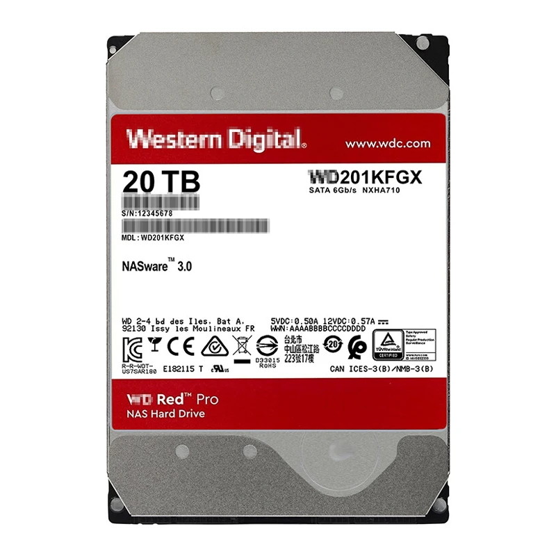 20Tb Red Pro Nas Hdd, 2Tb, 4Tb, 6Tb, 8Tb, 10Tb, 12Tb, 14Tb, 16Tb, 18Tb, 20Tb Hdd  ϵ ̺ ũ