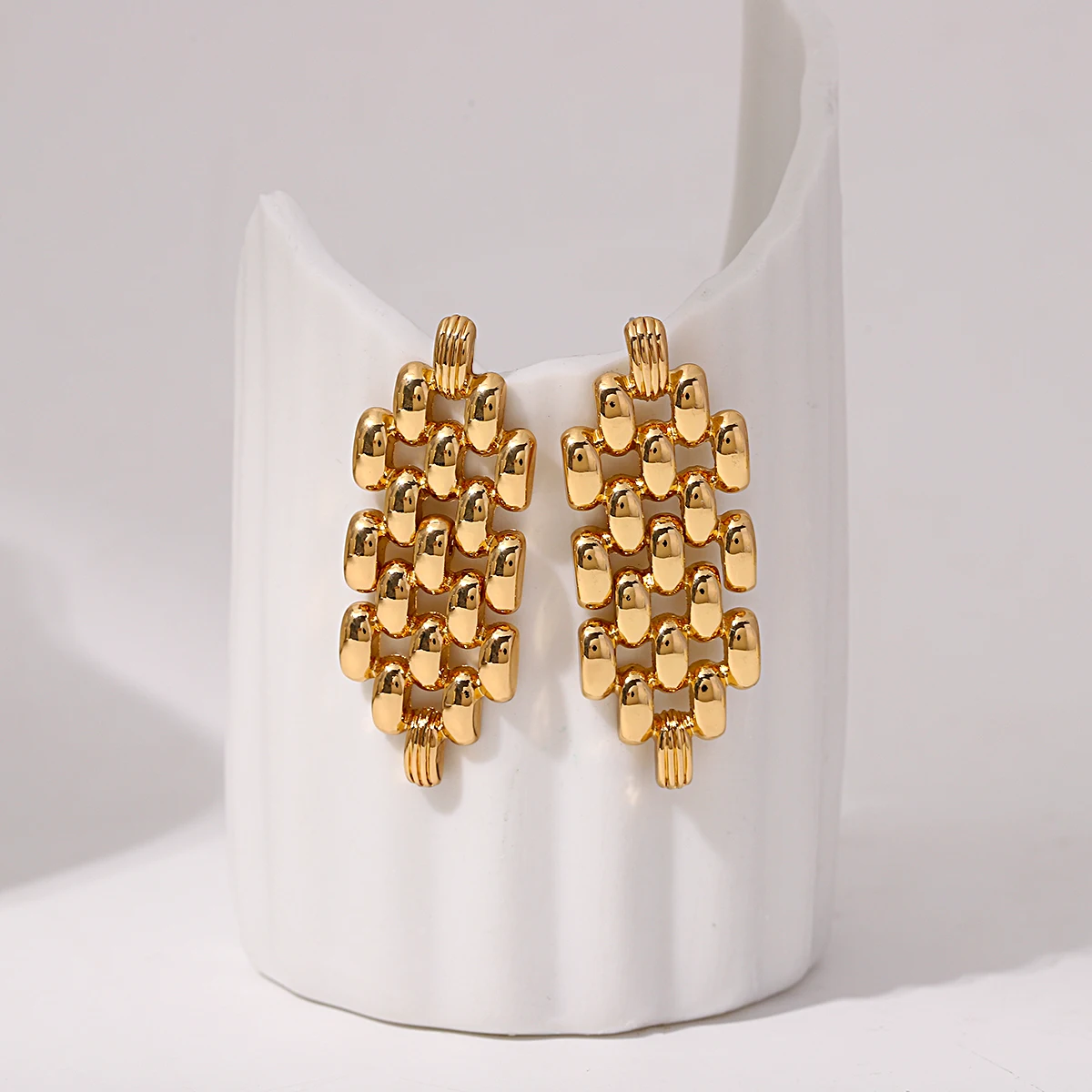 AENSOA 2022 New Exaggerated Simple Hollow Geometric Metal