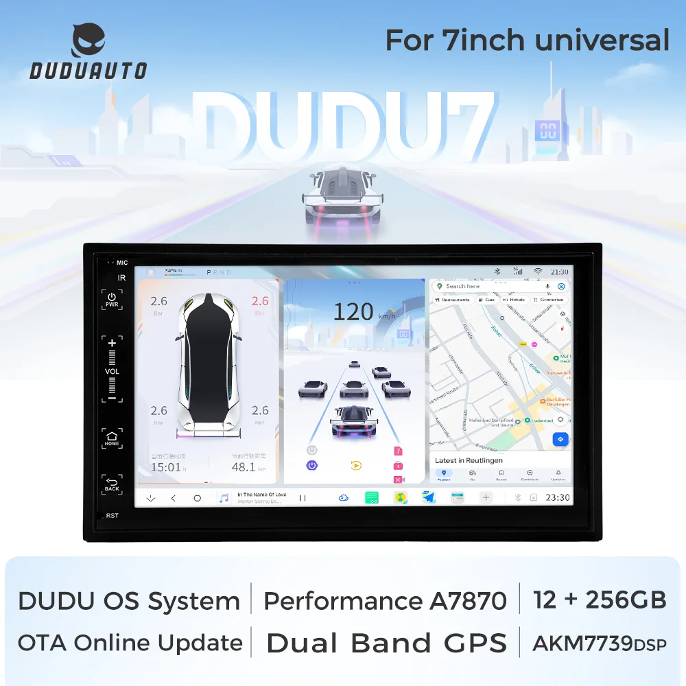 DUDUAUTO DUDU7 Pantalla Pequeña de 7 Pulgadas Estilo Universal Para Hyundai Honda Toyota BMW Kia Audi Radio de Auto Reproductor Multimedia WIFI 1
