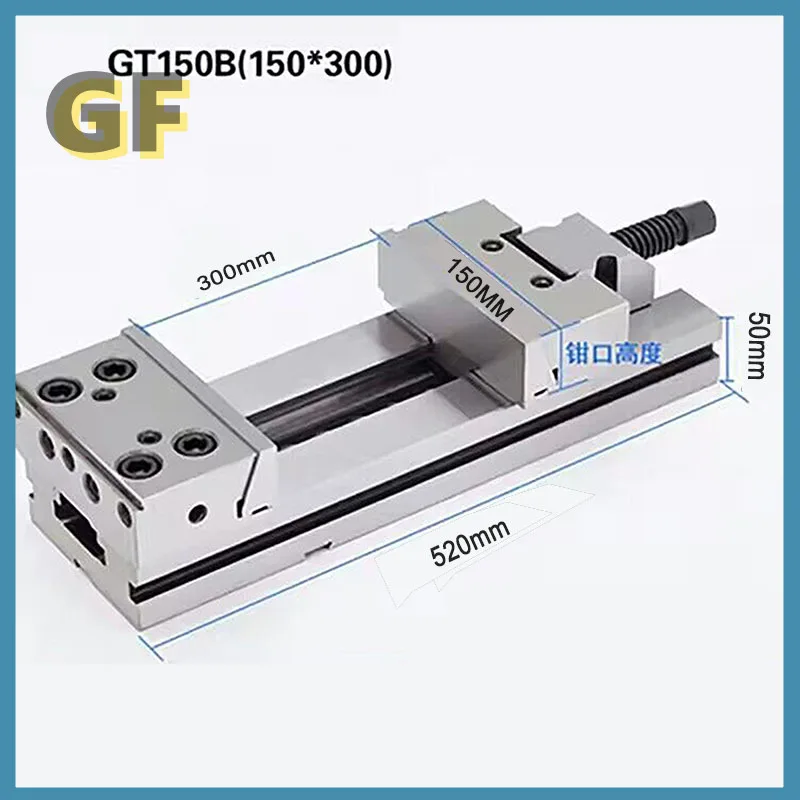 GT125A / B 6 Inch High Precision Manual Flat Vice Tool Maker Vise for CNC Grinding Milling Machine 4