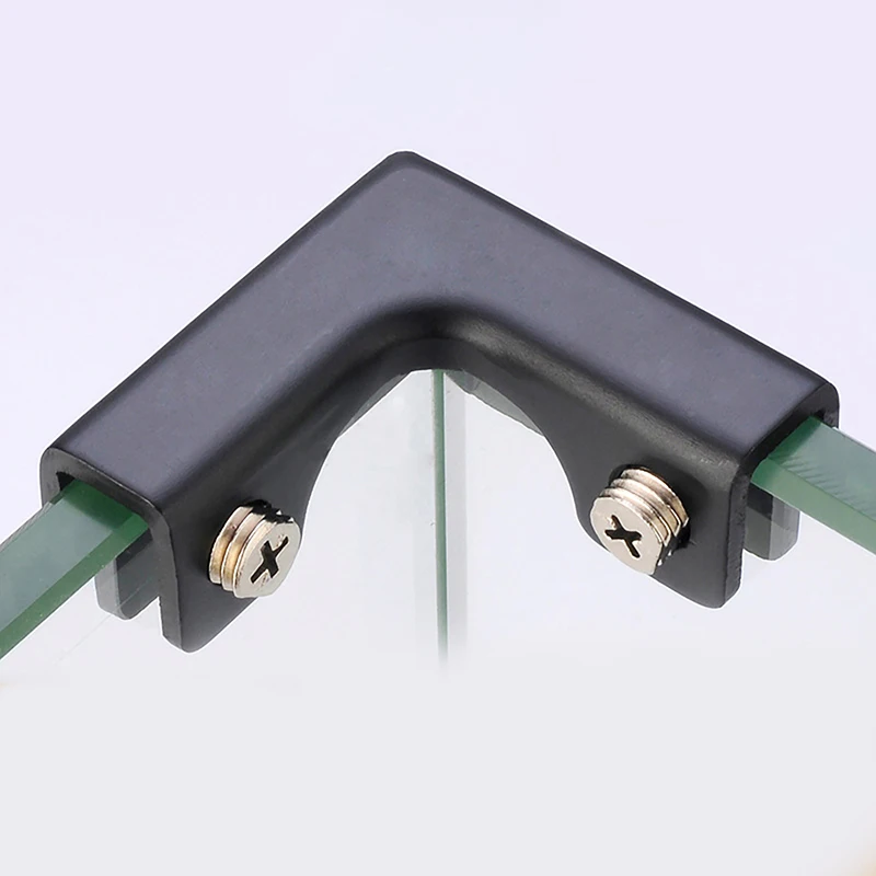 Aquarium Clip Holders 3 to 12mm Aluminum Alloy L Clamp Glass Clamps Corner Board Holder DIY Cabinet 2PC