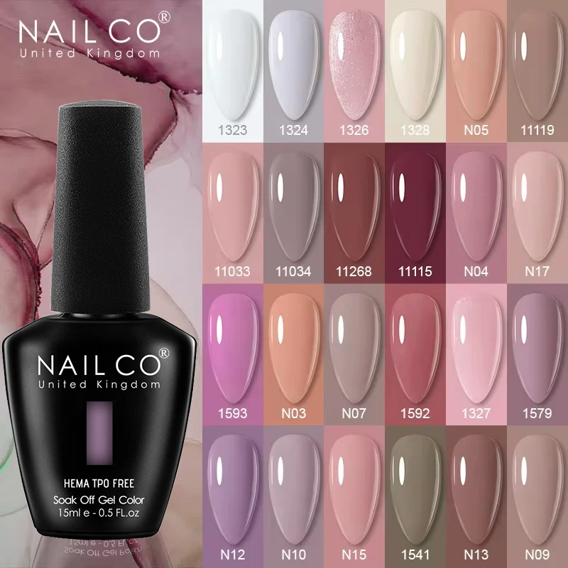 NAILCO 131Colors TPO FREE HEMA Vernis Semi Permanent UV Varnish Gel Nail Polish Nails Art Gel Manicure TOP BASE Varnish Hybrid