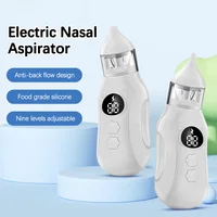 AiQUE Electric Baby Nasal Aspirator Rechargeable Nose Cleaner Suction Device Low Noise 9 Suction Levels 2 Silicone Tips Babycare