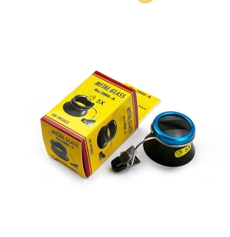 

Высококачественное металлическое увеличительное стекло 10X с зажимом может использоваться для крепления очков и использования инструментов для ремонта часов