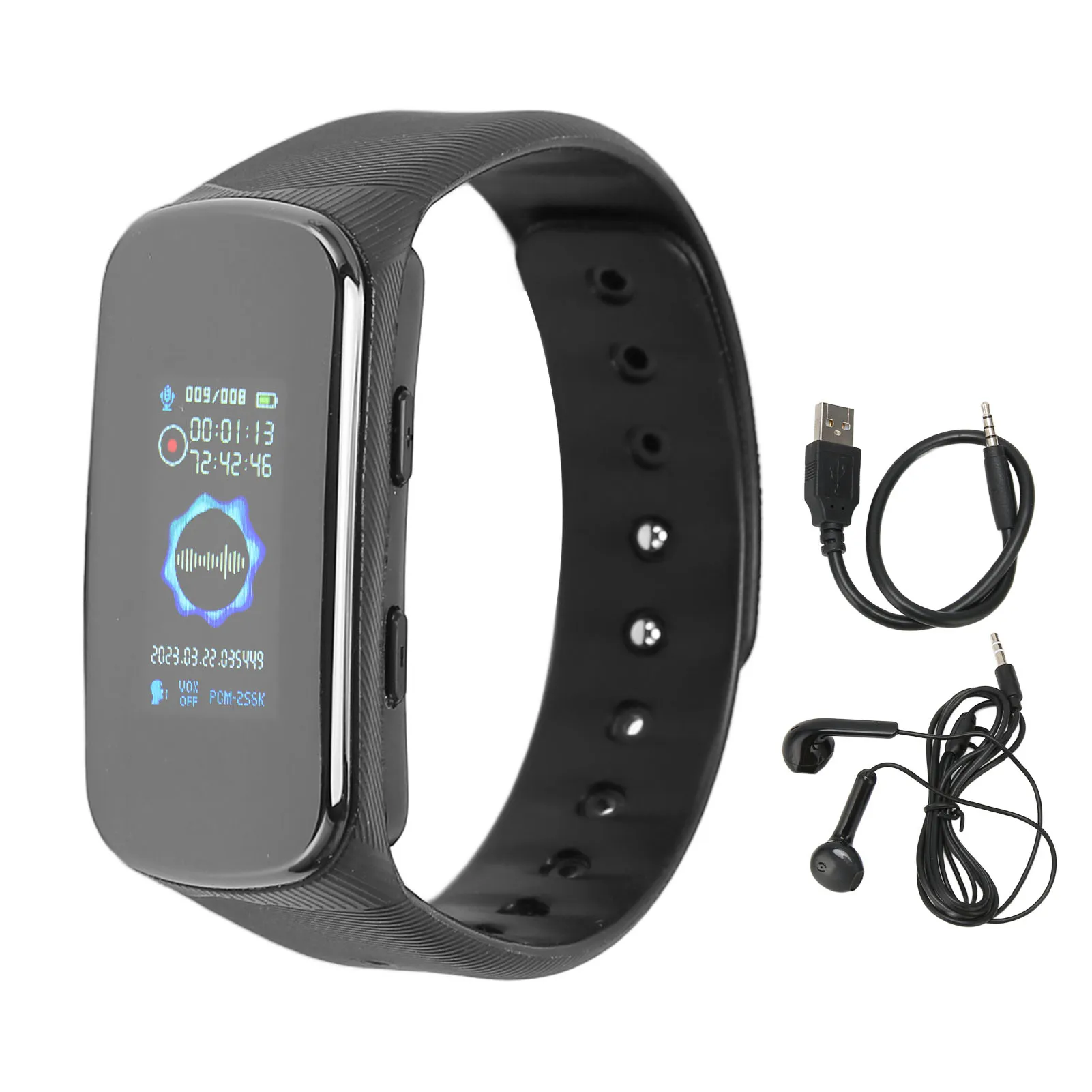Voice Recorder Watch Noise Reduction HIFI MP3 Function Detachable Design Voice Activated Recorder for Court Watch