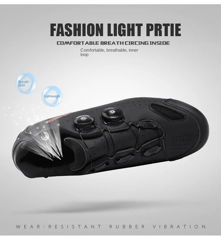 MTB Lock-Free Fahrradschuhe Flachpedal-Schuhe für Herren und Damen Indoor-Stiefel Fahrrad-Trainingsschuhe mit Gummisohle für Straßenradfahren – Detail 4