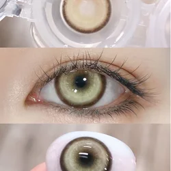 Colorful Cosplay Koi Contact Lenses for Halloween - 1 Pair, Multiple Shades (Brown)