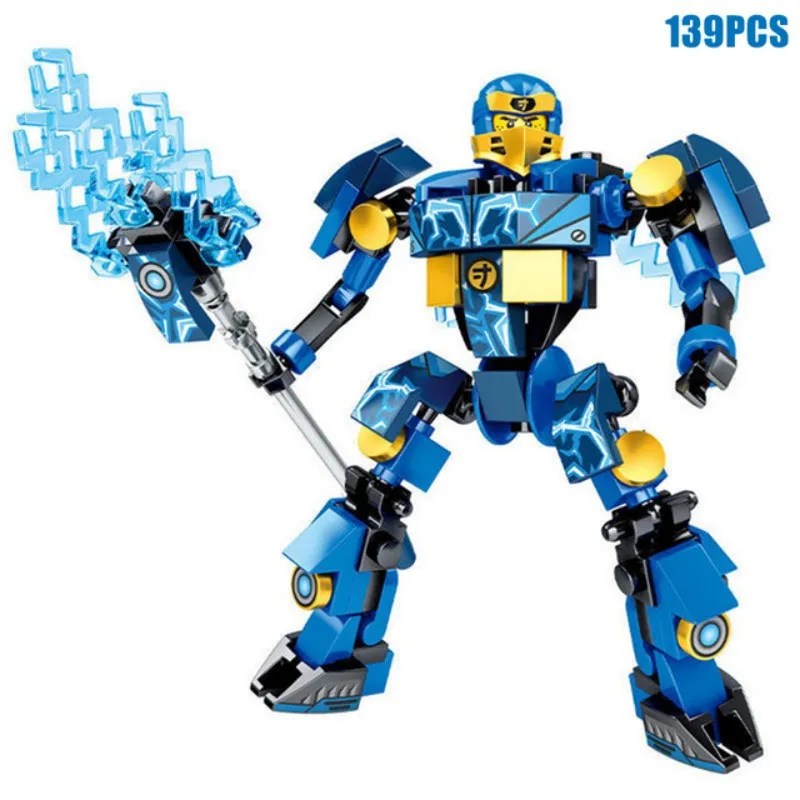 thumbnail image 1 of Figura de acción de Lloyd War Armor Mech Mini Model Ninjago, bloques de construcción compatibles con Technic Anime Cities, juguetes para niños, regalos, 1 of 5
