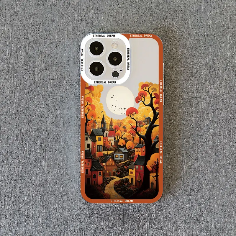 Autumn Forest Leaves Transparent Phone Case