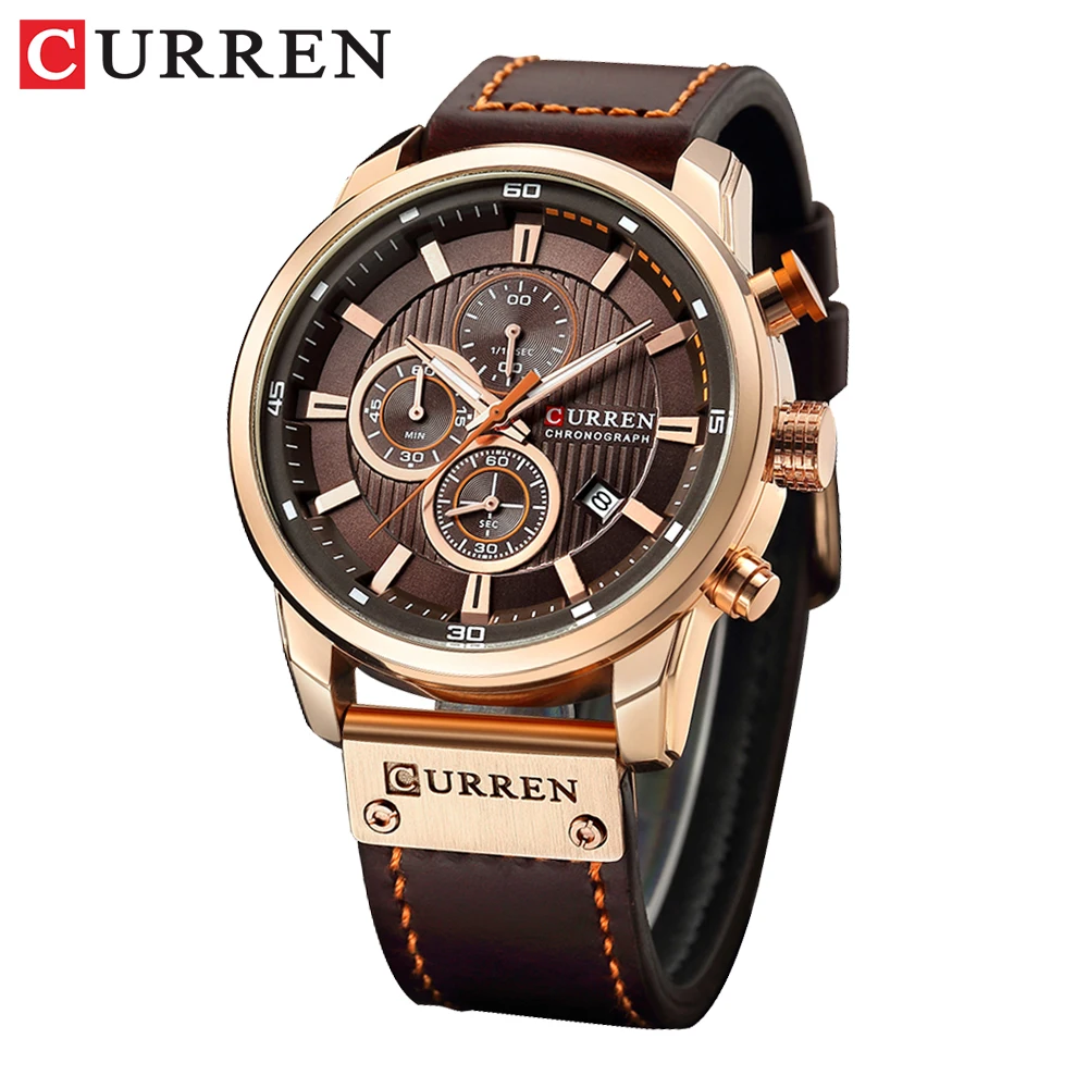 Curren Moda Data De Quartzo Rel gios Masculinos Marca Superior Luxo 