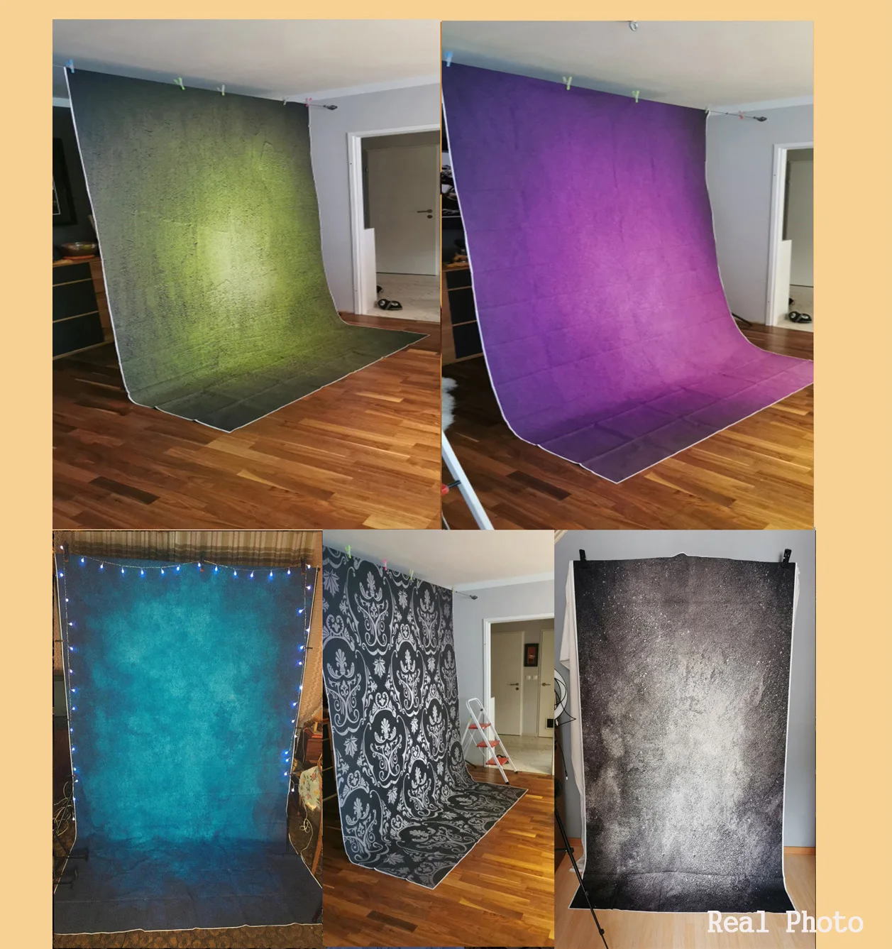 Photo Backdrop Photo Wallpaper Photography Auxiliary Props SHENGYONGBAO Abstract Bokeh Photography Backdrops Props Glitter Facula Wall And Floor Photo Studio Background 21415-06