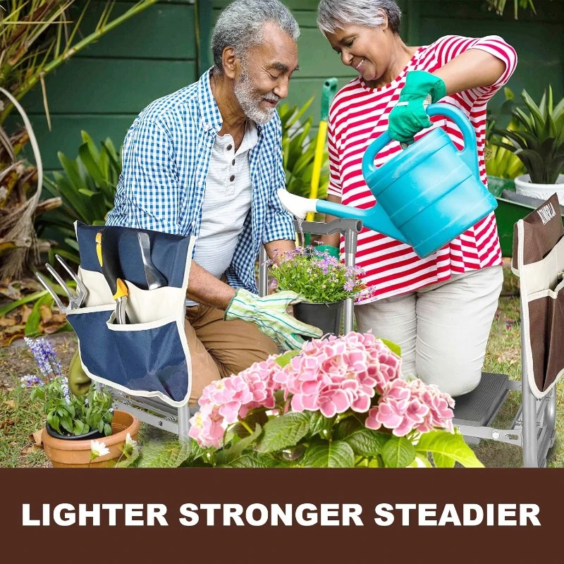 Foldable Garden Kneeler with Tool Bags 2
