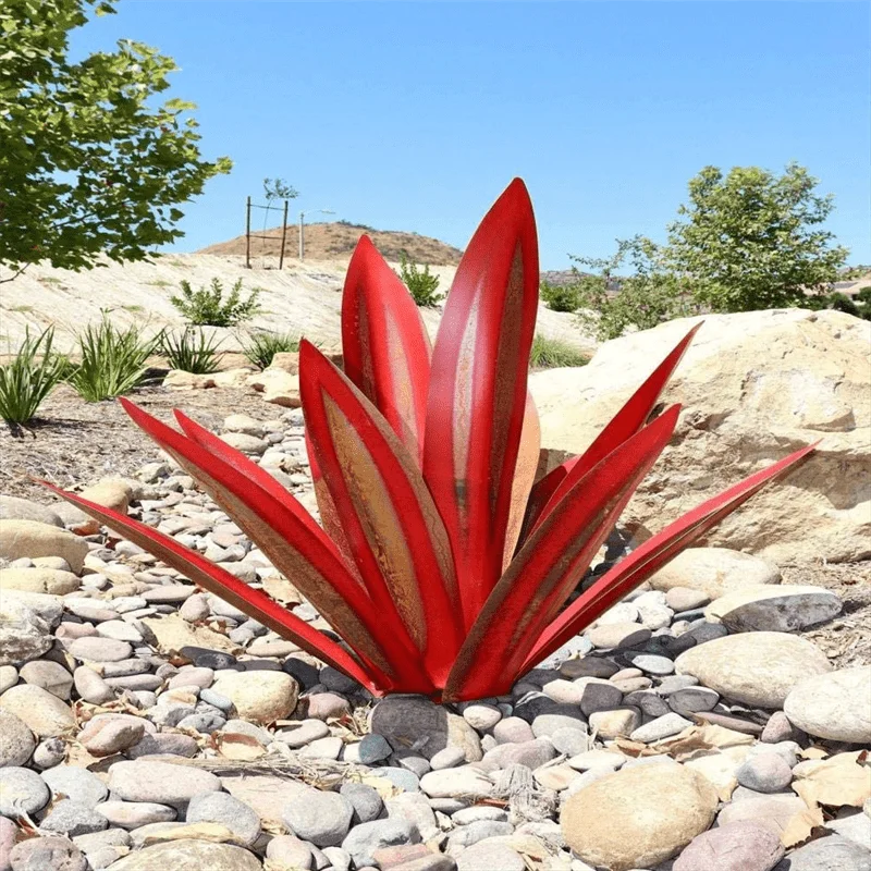 

Grasteay Retro Agave Plant Garden Decor Metal Tequila Art Sculpture for Home Patio Stakes Ornaments Yard Garden Decoration