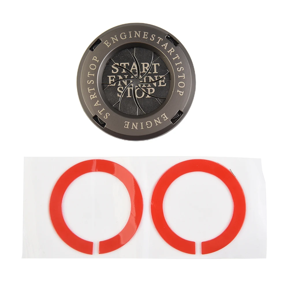 

Durable Button Cap Cover Trim Titanium Black Vehicle 1 Pc 1pcs Accessories Car Engine Start Button Cover Inside