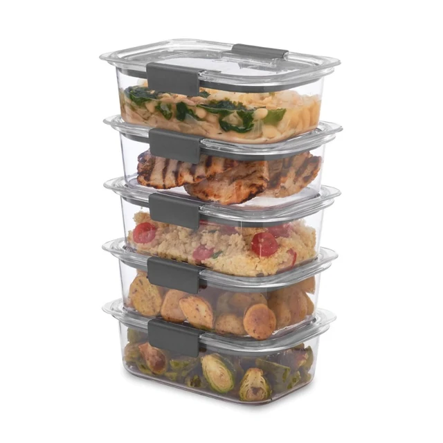 Rubbermaid Brilliance Food Storage Container, Mini, 0.5 Cup, Clear, 8-Pack  