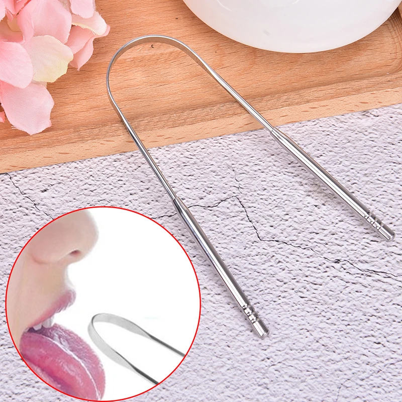 Stainless Steel Tongue Tounge Cleaner Scraper Dental Care Oral Hygiene Mouth