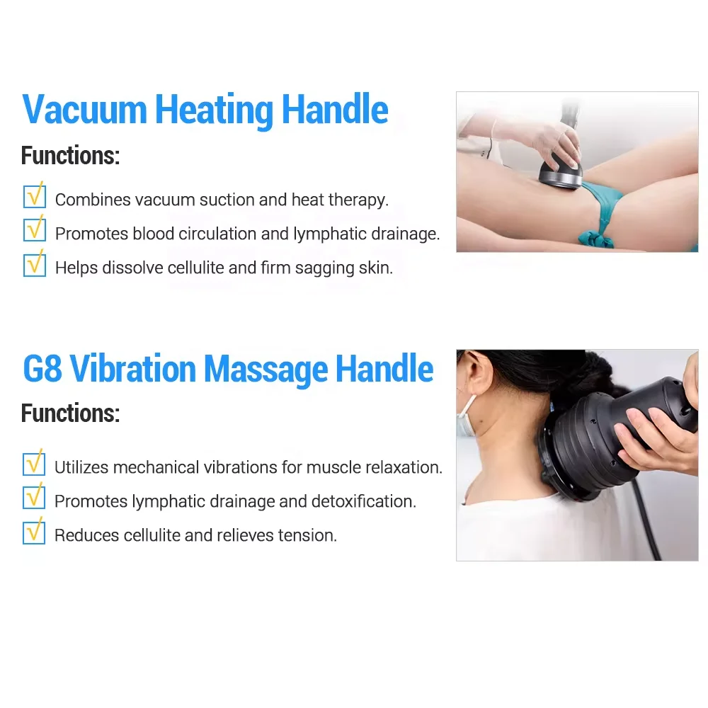 G8 Vibration Vacuum Body Massage Slimming Machine Cellulite Reduce Fat G5 Body Shaping Equipment Weight Loss Beauty Salon Use