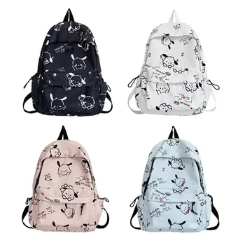 Sanrioed Pochacco Anime Cute Backpack Schoolbags Student Cartoon Travel Large Capacity Shoulder Bag Birthday Gift for Friend