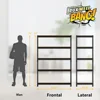 2 Packs 48" W x 24" D x 72" H Adjustable Garage Storage Shelves - 5-Shelf Heavy Duty Shelving Unit 3