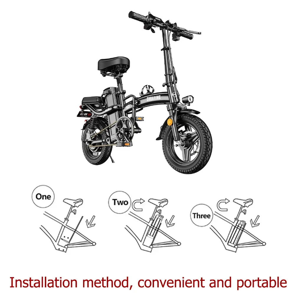 Janobike 전기 접이식 자전거용 리튬 이온 배터리, 실버 물고기 eBike 배터리, E20 R8, 36V, 30Ah, 250W-1500W