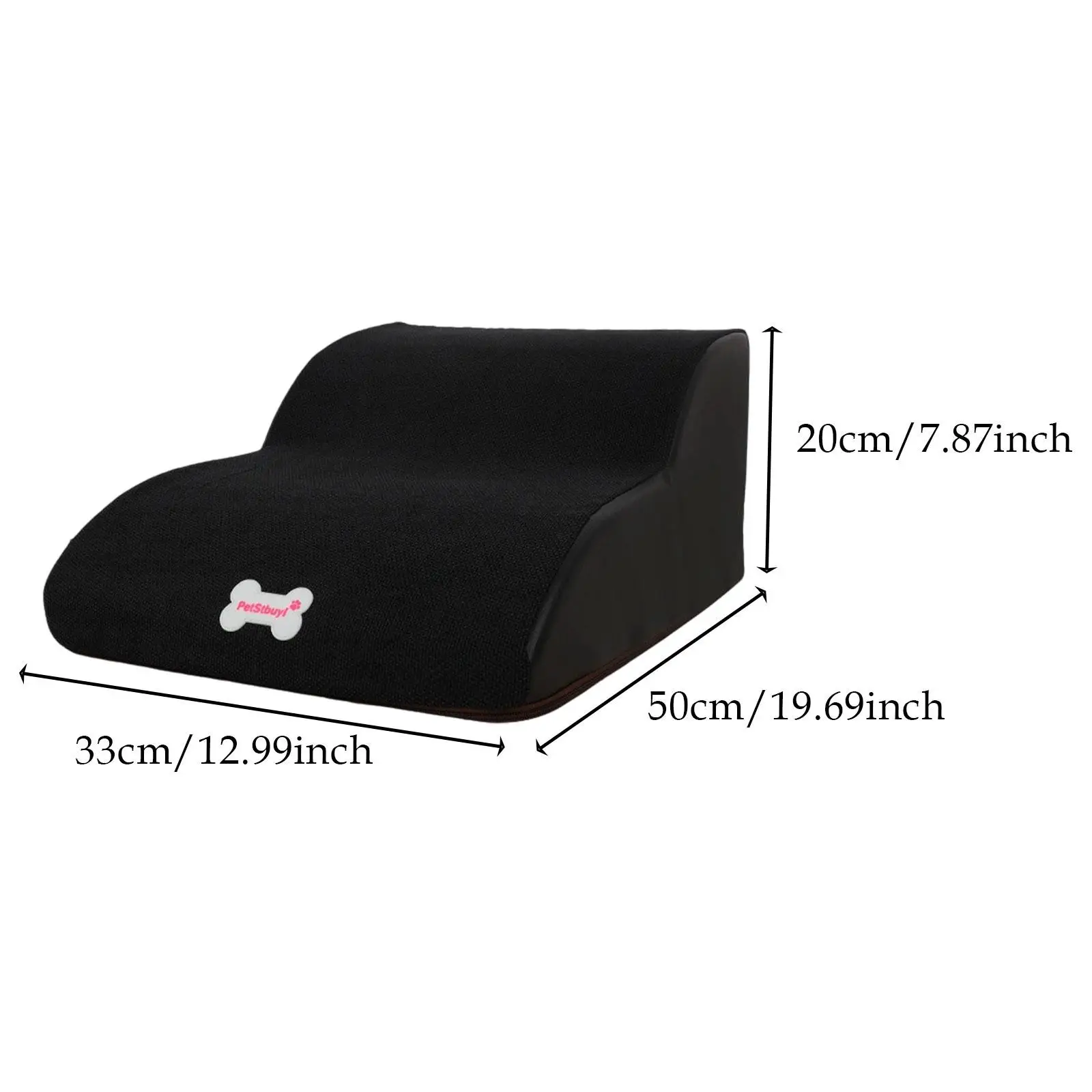 Dog Stairs for High Bed with Washable Cover Soft Lightweight Pet Ramp Non Slip