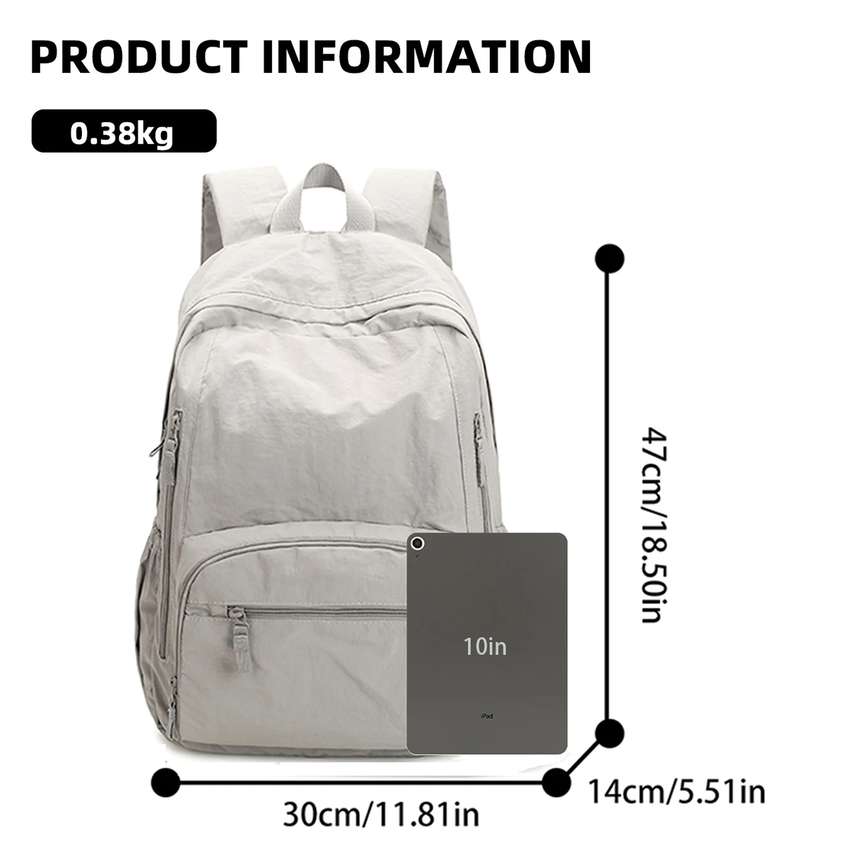 Women's Backpack, Original Japanese Style, Lightweight Short-Distance Travel Backpack, College Student Computer Bag, High School Student, Junior High School Student