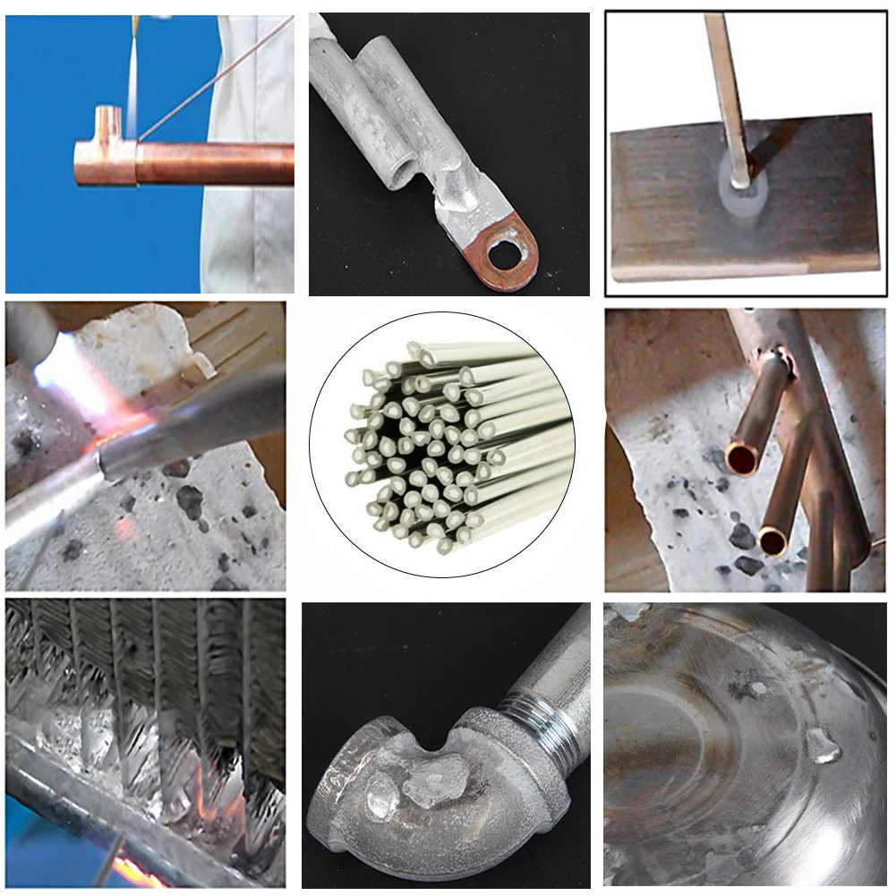 250/330/500mm Low Temperature Aluminum Welding Rods Easy Melt Flux Cored Welding Electrodes Wire for Aluminum