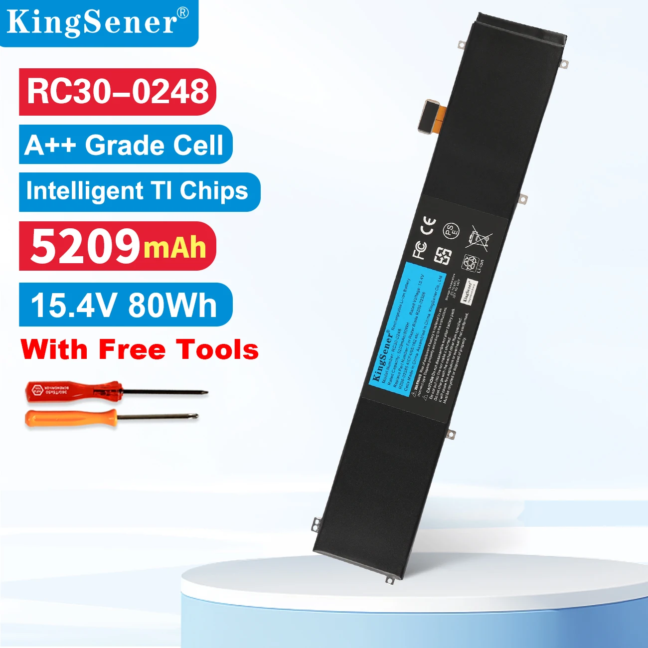 Batteria Per Laptop Kingsener Rc30-0248 Per Razer Blade Stealth 15 2018 2019 Rtx 2070 Max-Q Rz09-02386 Rz09-02385W71-R3W1 Rz09-0288