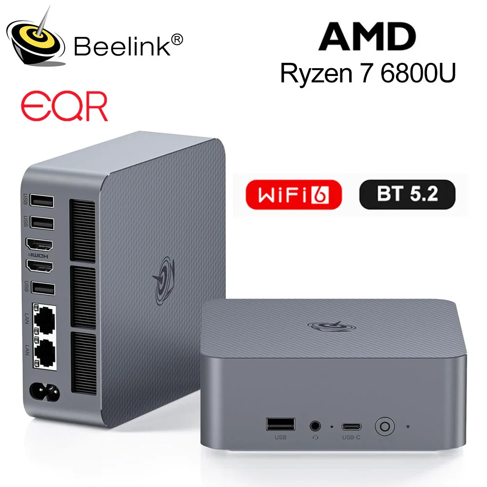 Beelink EQR6 DDR5 Ryzen7 6800U Ryzen 5 6600U 6600H Windows 11 ミニ