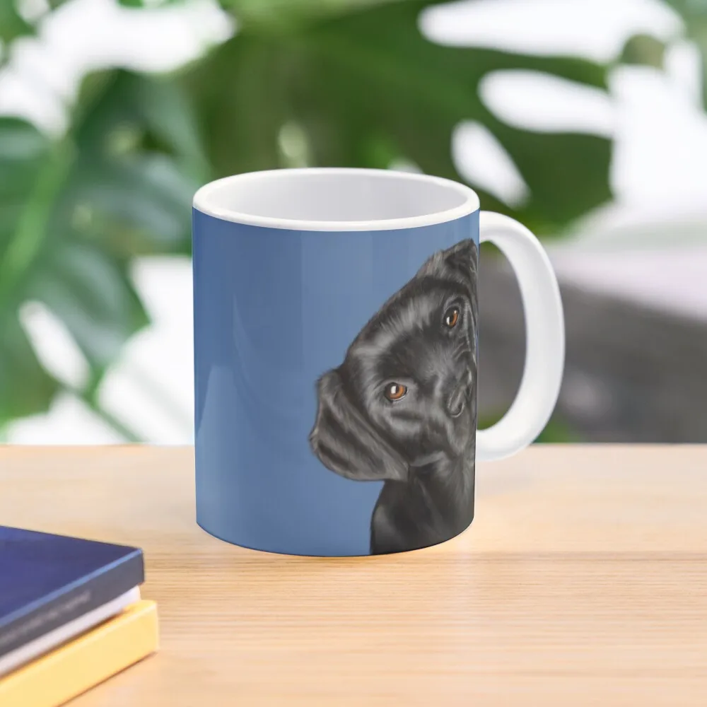 

Black Labrador on Blue Coffee Mug Tourist Personalized Mug