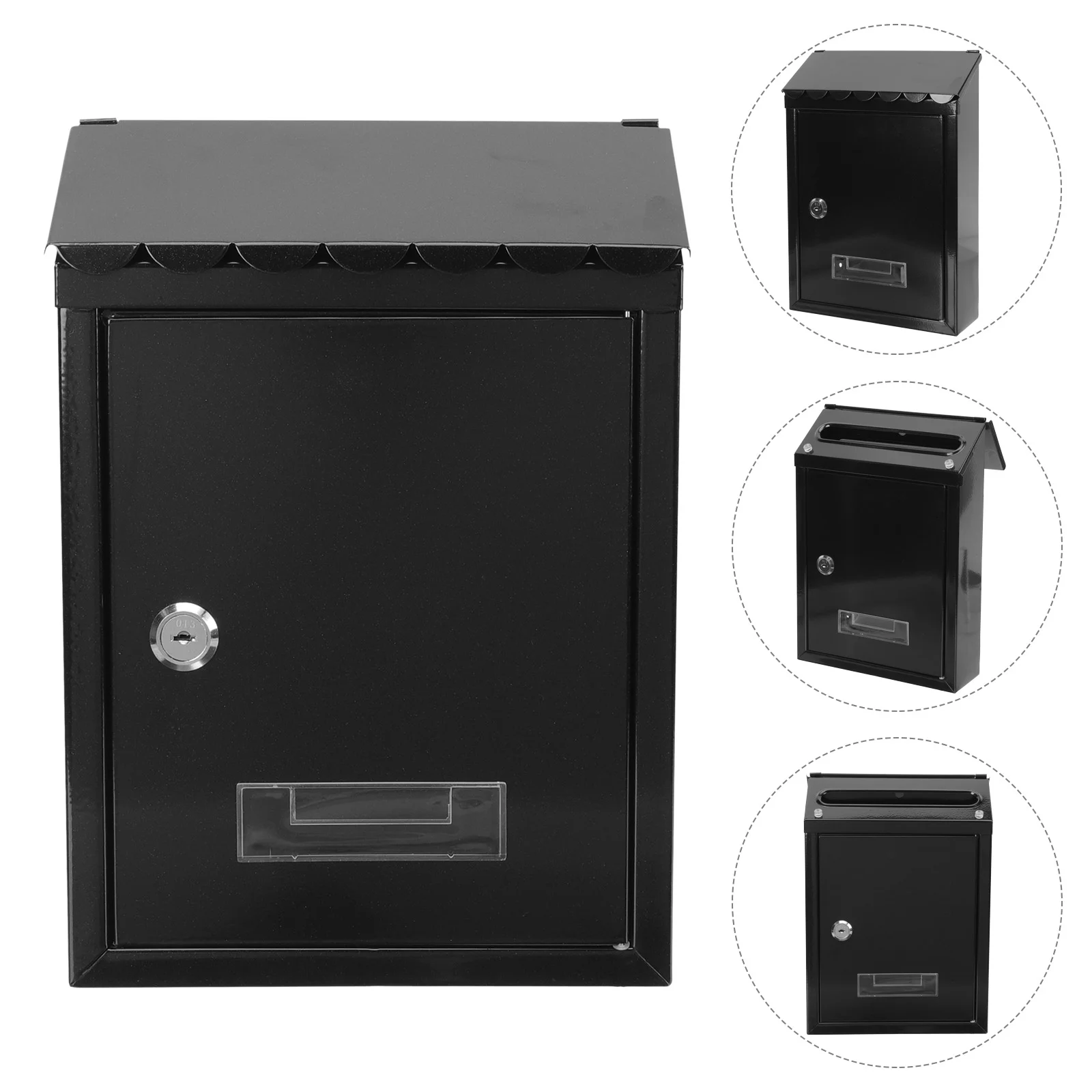 

Metal Mailbox Outdoor Decor Home Locking Iron European Style Wall Retro Mailboxes for Outside Mount