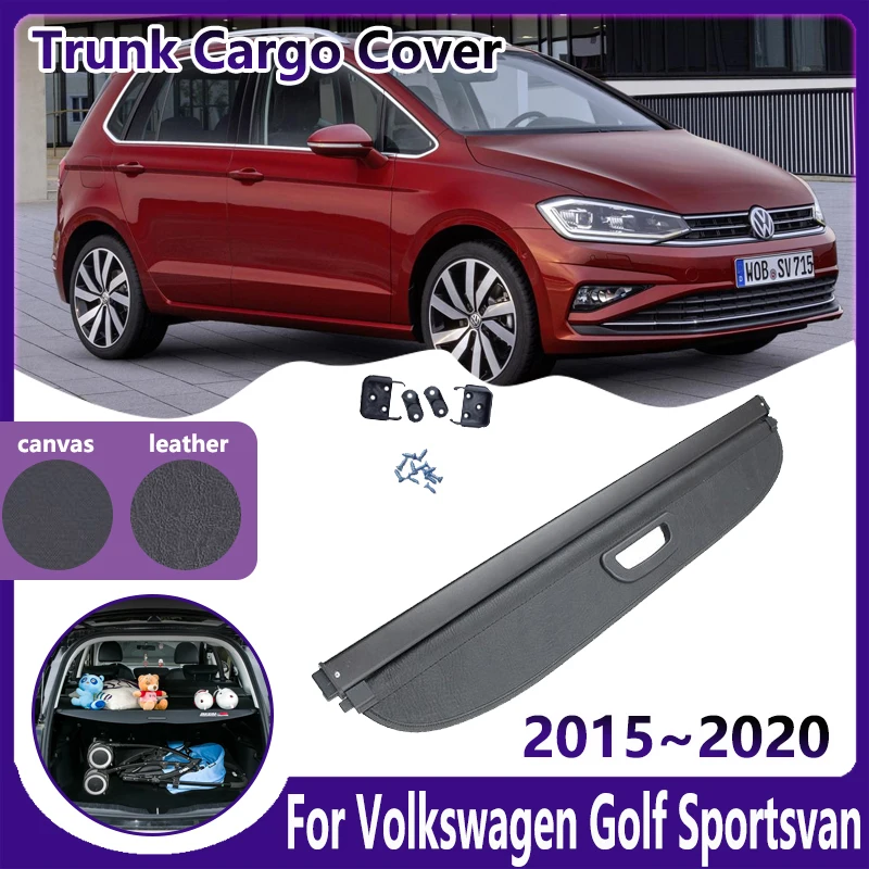

Car Trunk Cargo Cover for VW Volkswagen Golf Sportsva 2015~2020 Luggage Rear Boot Tray Mat Security Shielding Shades Accessories