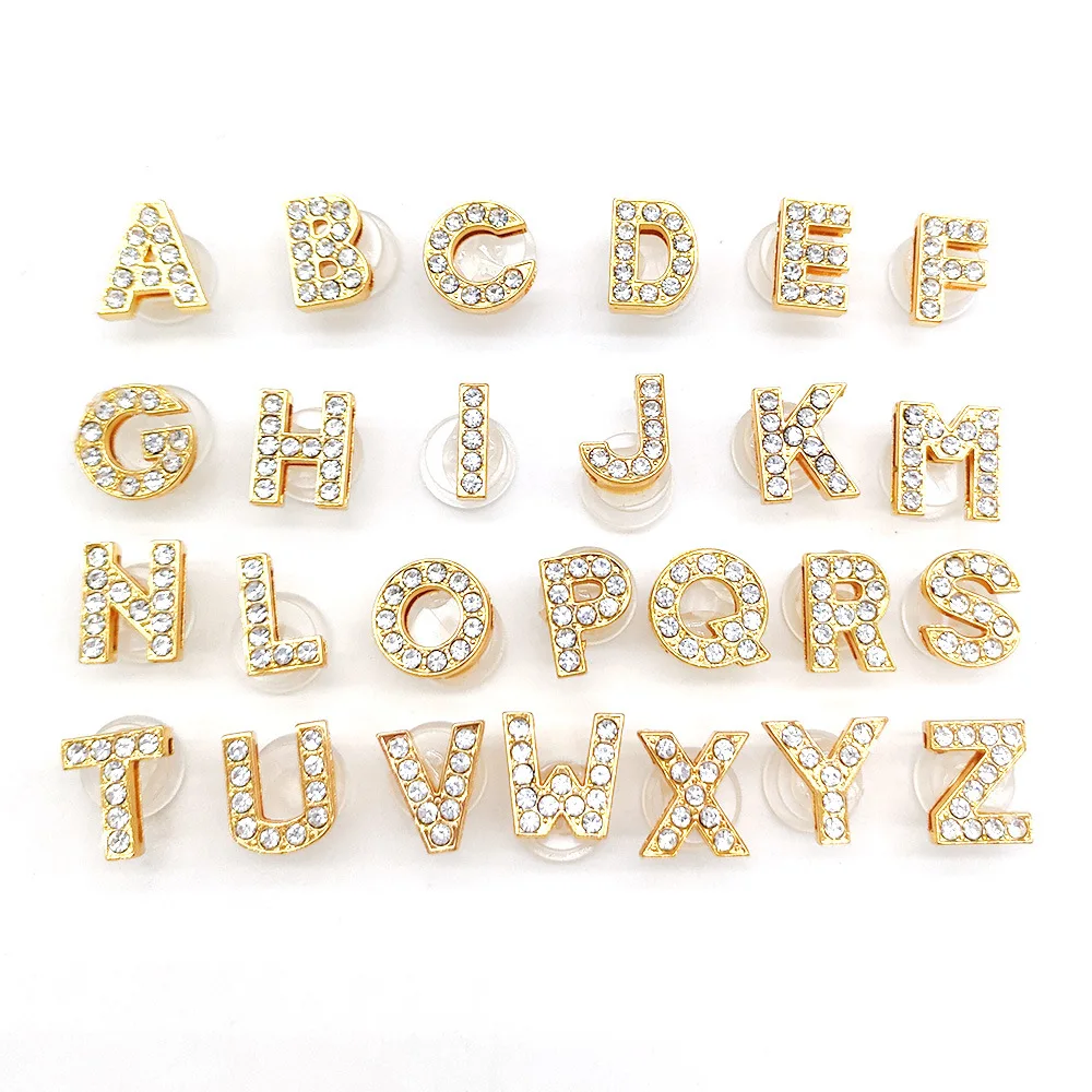  Crocs Jibbitz Gold Letter Shoe Charms