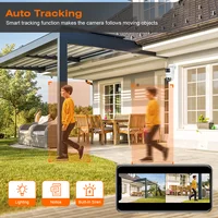 Caméra IP de sécurité sans fil extérieure 4K 8MP HD double objectif externe Wifi PTZ caméra suivi automatique caméra de Surveillance de rue iCsee 4