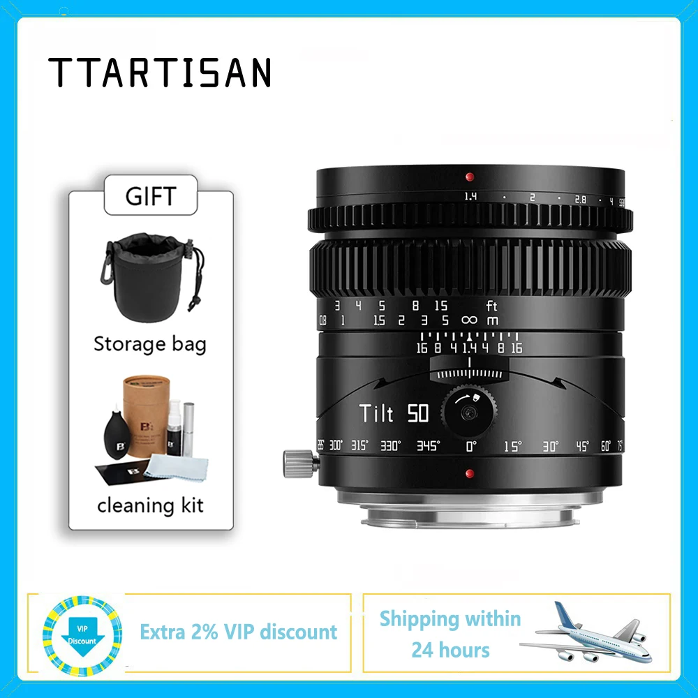 Ttartisan Tilt 50Mm F1.4 Obiettivo Verticale Manuale Full Frame Compatibile Con Fotocamera Mirrorless Sony A7S A7R Panasonic S1 Sigma Fp