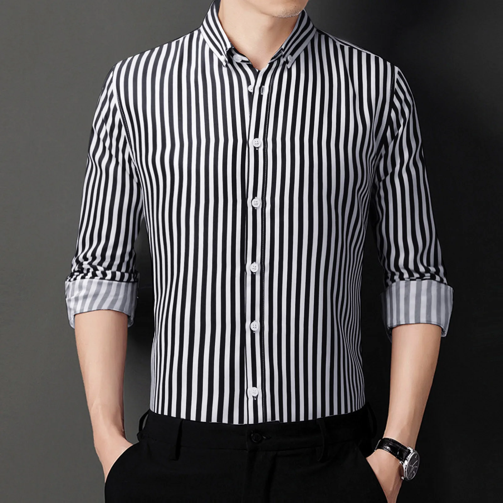 

2023 New Shirts for Men Clothing Korean Slim Fit Half Sleeve Shirt Men Casual Plus Size Business Formal Wear Chemise Homme