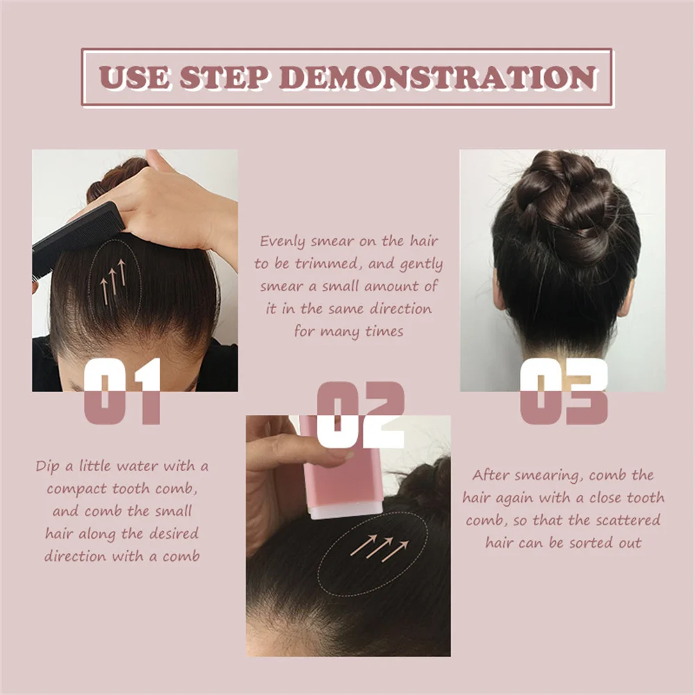 Description Picture 6 of itemNew Broken Hair Feel Finishing Stick Hair Smoothing Cream Strong Style Rapid Fixed Untidy Hair Finishing Stick Shaping Styling