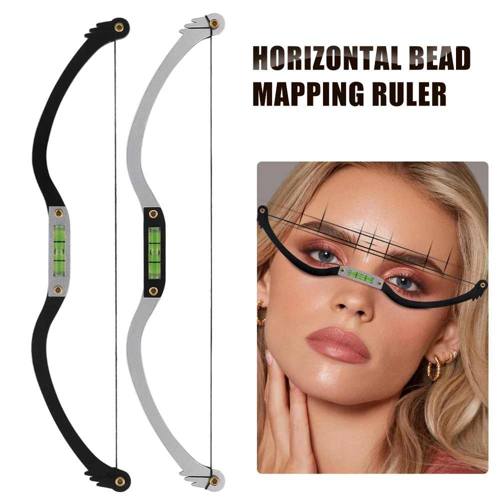 Eyebrow Stencil Tool 1 Set Microblading Permannet Makeup Bow And Arrow Line Ruler Eyebrow Stencils Measuring Brow String Inked Tattoo PMU For Mapping