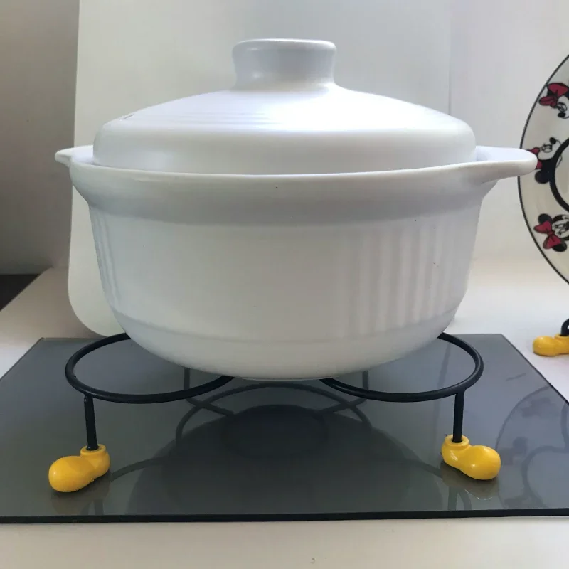 Disney Mickey Mouse Kitchen Organizer Pot Lid Rack Spoon Holder Pot Lid Shelf Cooking Dish Rack Pan Cover Stand Kitchen Supplies