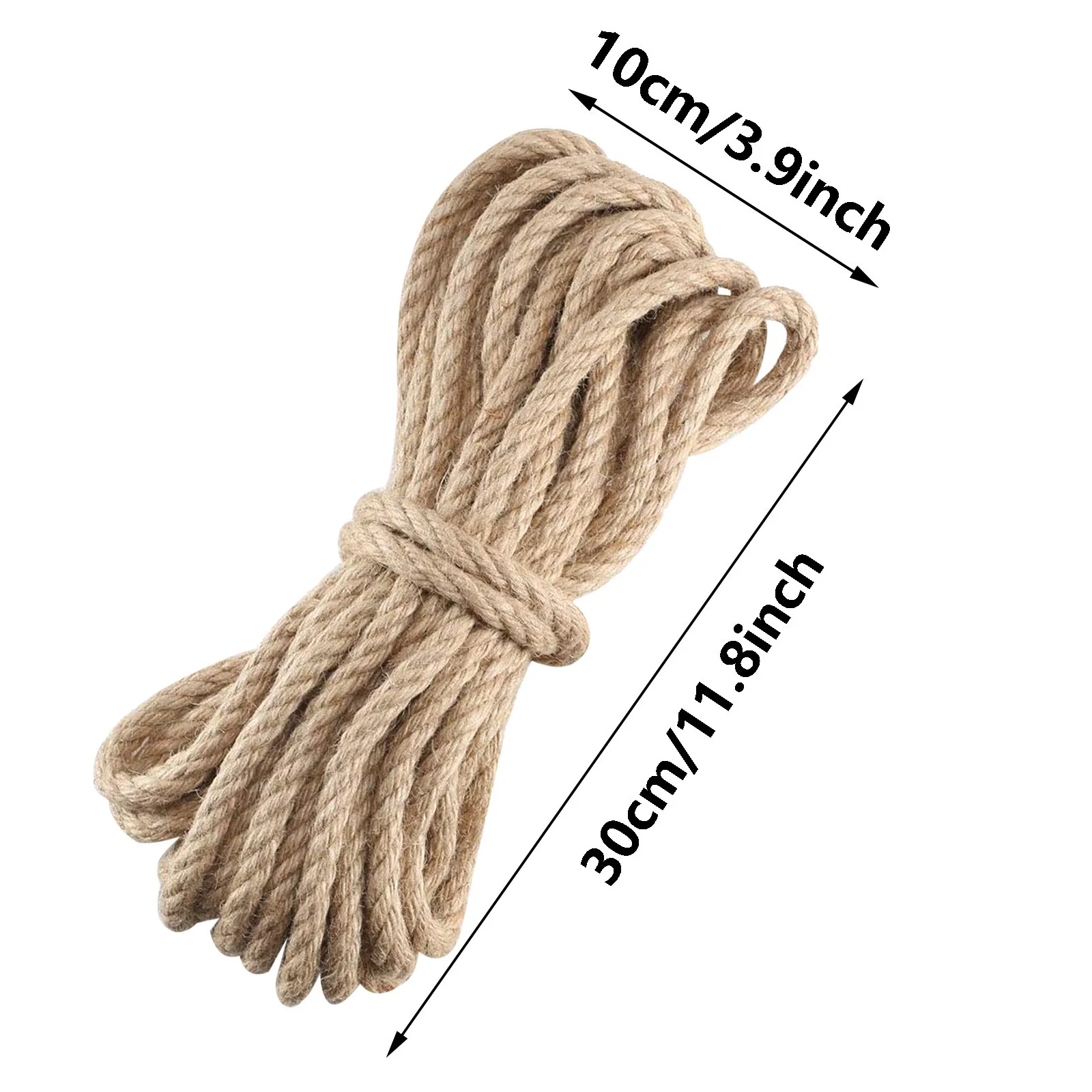 10mm Natural Hessian Jute Twine String Label Hang Rope Wedding Home Woven Decorative Diy Crafts Rope 10m Length