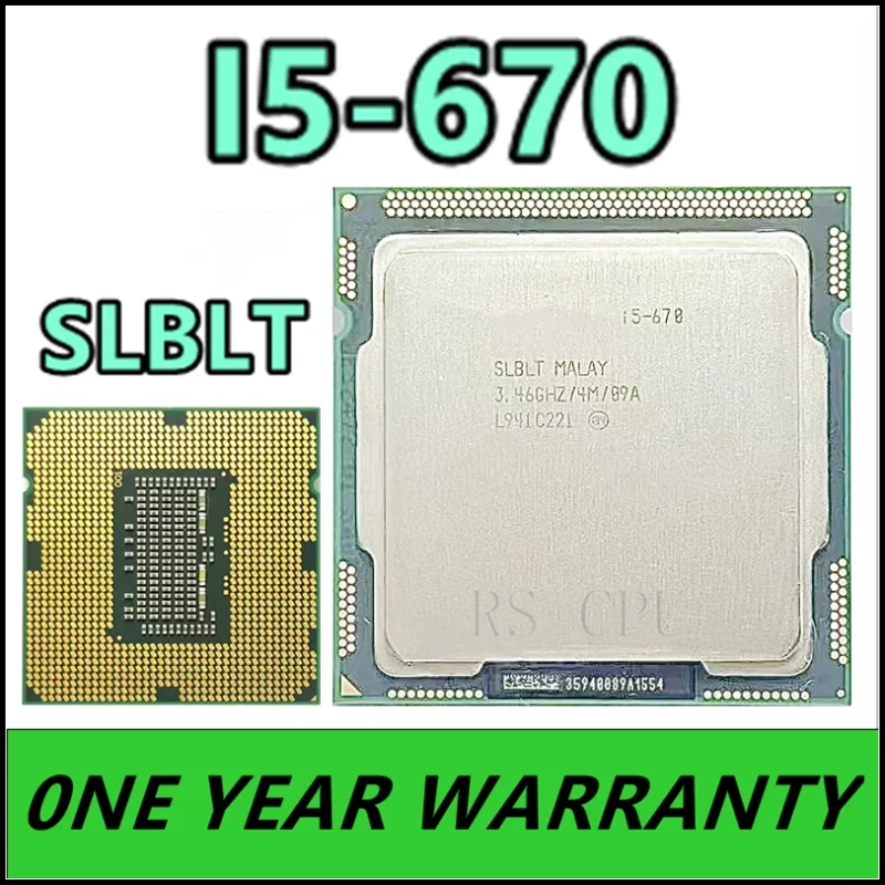 

I5-670 I5 670 SLBLT 3,4 GHz двухъядерный процессор 4M 73W LGA 1156