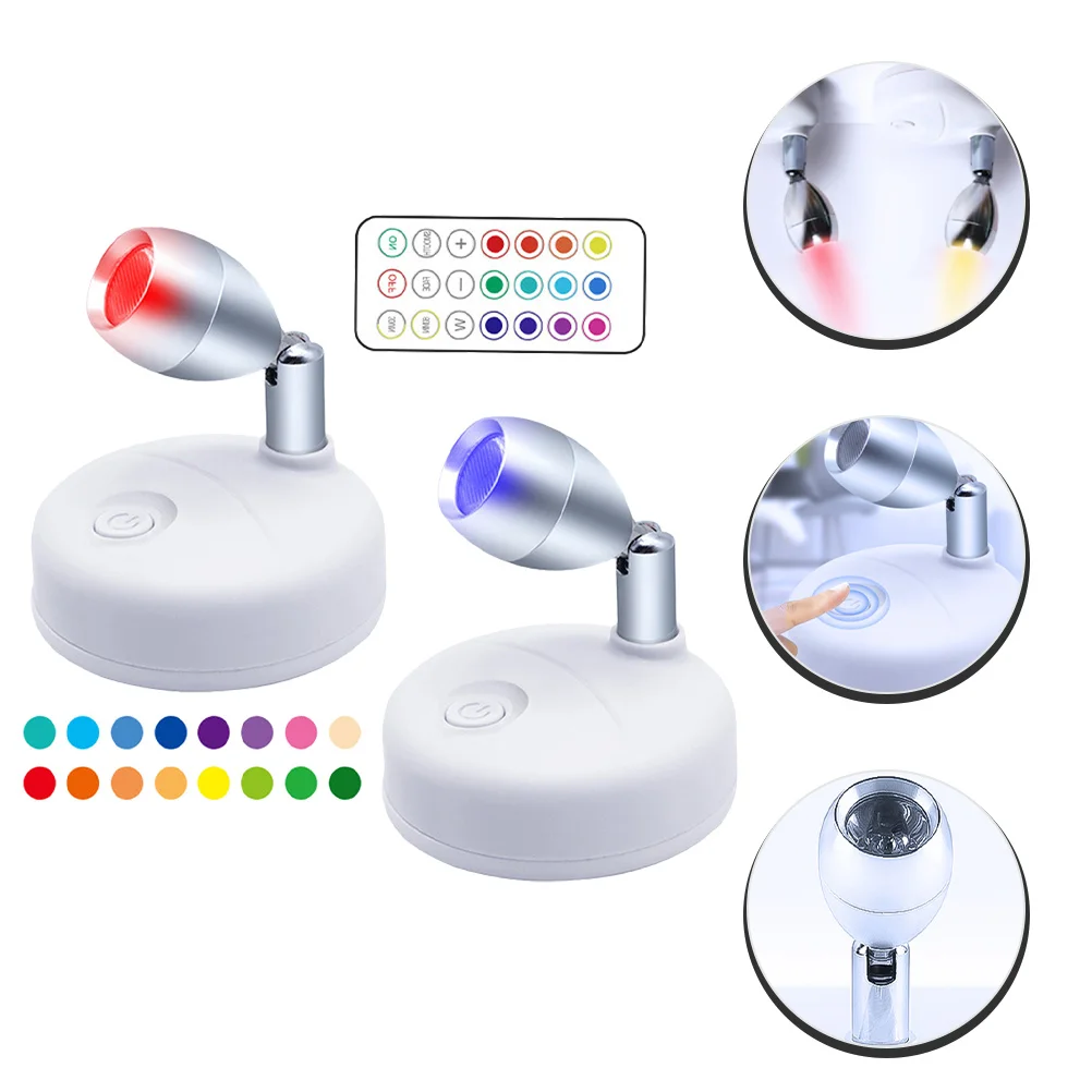 

2 шт., беспроводные светодиодные лампы RGB