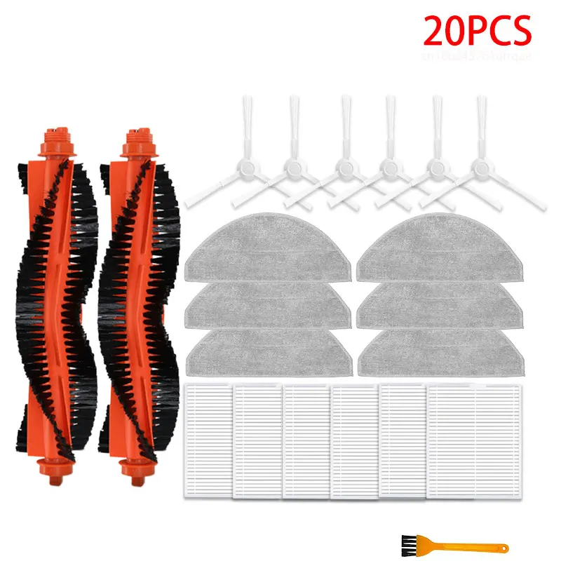 Xiaomi Robot Vacuum S20 / D106 Accessories Main Side Brush Hepa Filter Mop Cloth Dust Bag Replacement Spare Parts