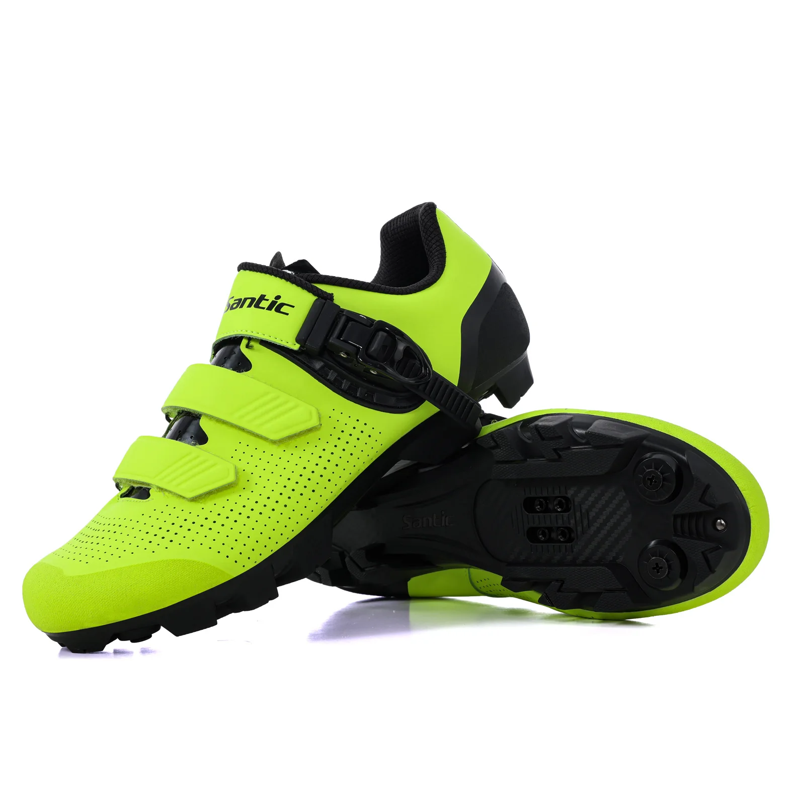 Santic Mountain Bike Lock Shoes for Men SPD Locking Shoes MTB Bike Accessories Breathable Self-Locking Unisex Cycling Sneakers cycling shoes bike lock shoes