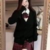 Fashionable single breasted long sleeved solid color cardigan - elegant women's V-neck knit design, Full score daily collocation 2