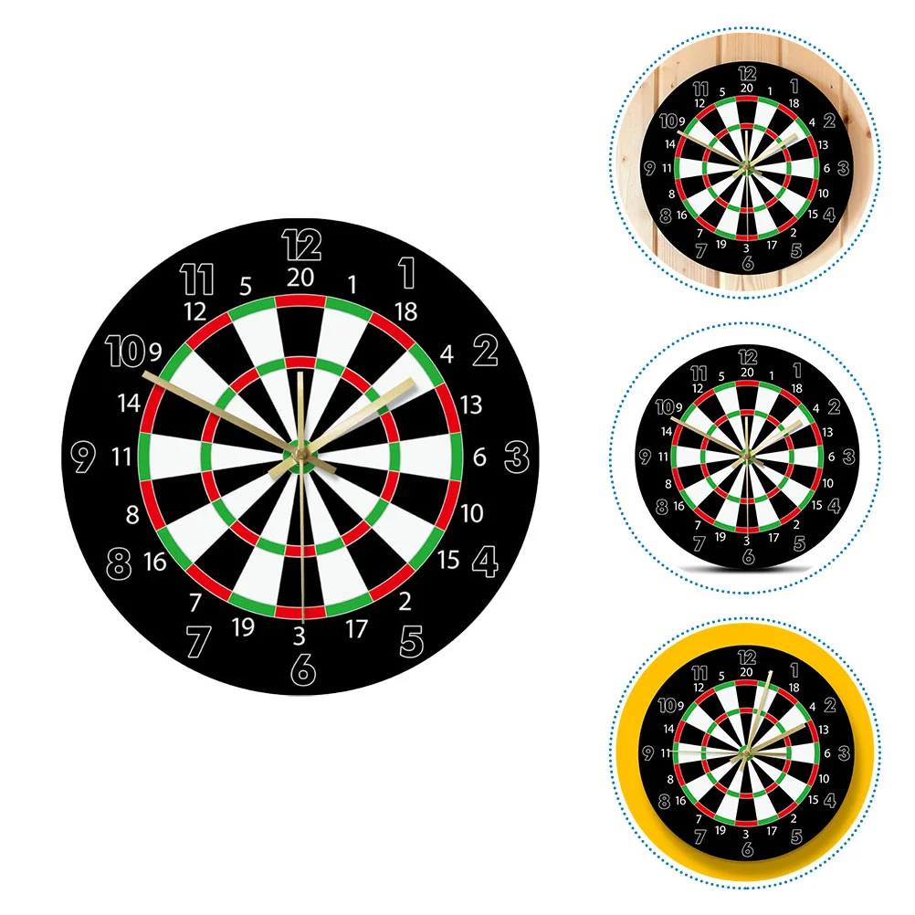 

Darts Wall Clock Decorative Hanging Adorn Living Room Indoor Stylish Mute Vintage